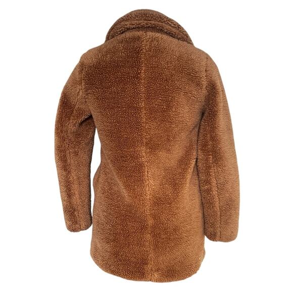 Sebby Light Nutmeg Teddy Bear faux fur lined coat size xs - Picture 2 of 10